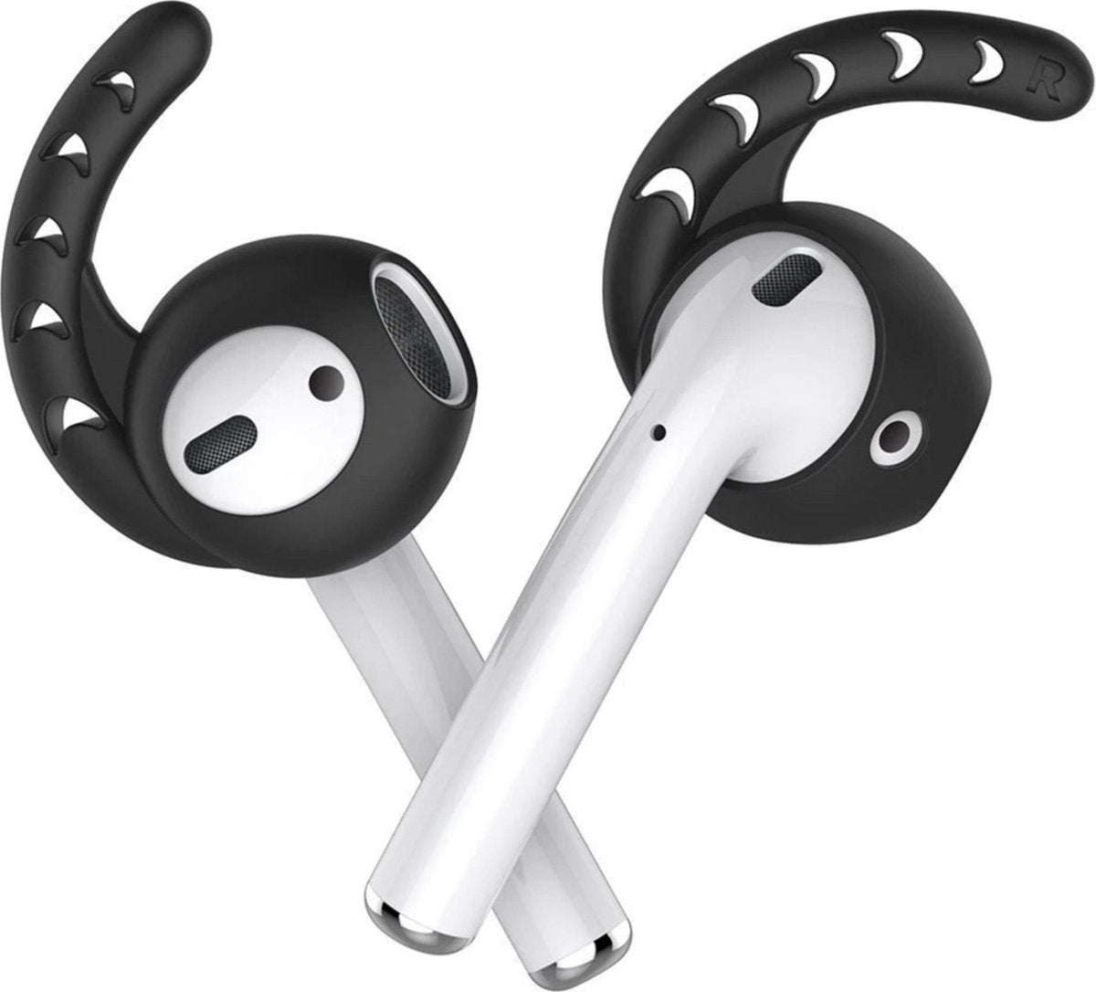 KELERINO. Earhooks / earhoox / oorhaken voor Airpods 1 & 2 - Zwart
