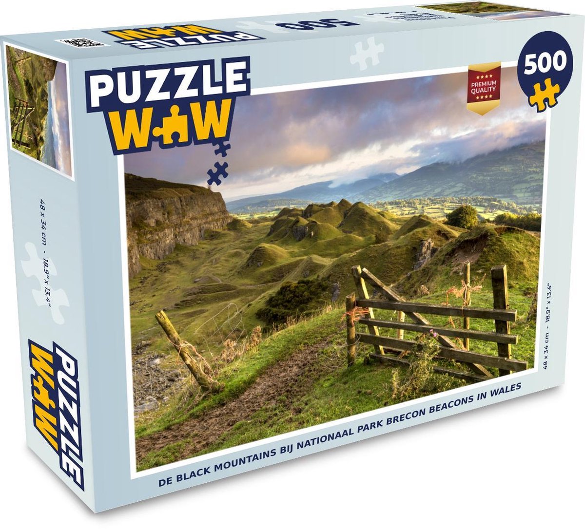 Puzzel 500 stukjes Brecon Beacons - De Black Mountains bij Nationaal park Brecon Beacons in Wales  - PuzzleWow heeft +100000 puzzels