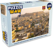 Puzzel Jaisalmer 500 stukjes - Uitzicht over Jaisalmer tijdens zonsondergang in India