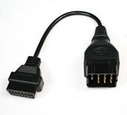Renault 12 Pin OBD1 - 16 Pin OBD2 Adapter