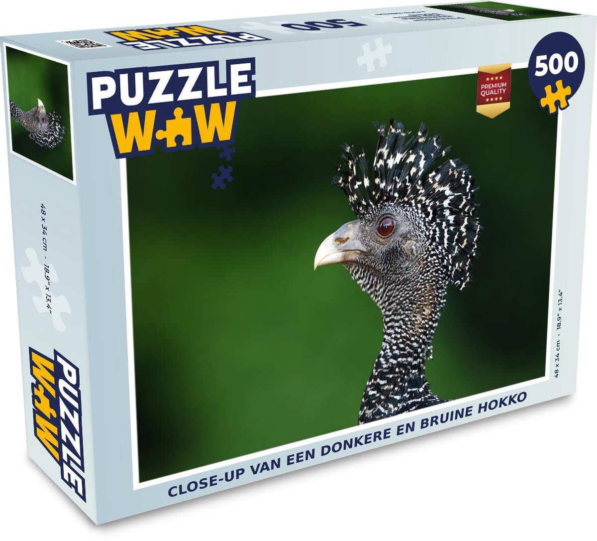 Puzzel 500 stukjes Bruine hokko - Close-up van een donkere en bruine hokko  - PuzzleWow heeft +100000 puzzels