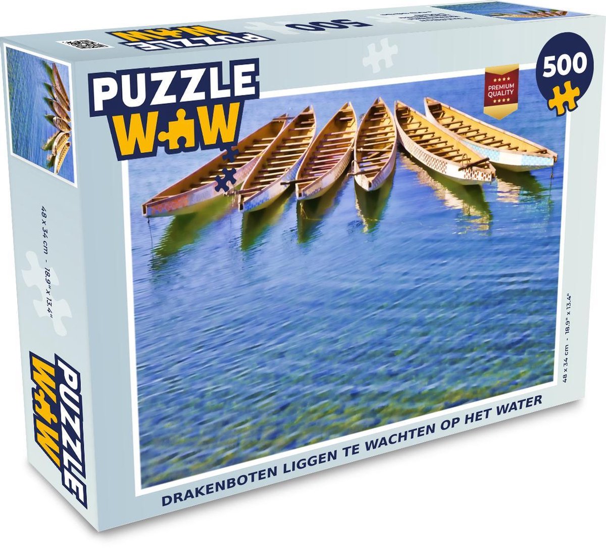 Puzzel 500 stukjes Drakenboot - Drakenboten liggen te wachten op het water  - PuzzleWow heeft +100000 puzzels