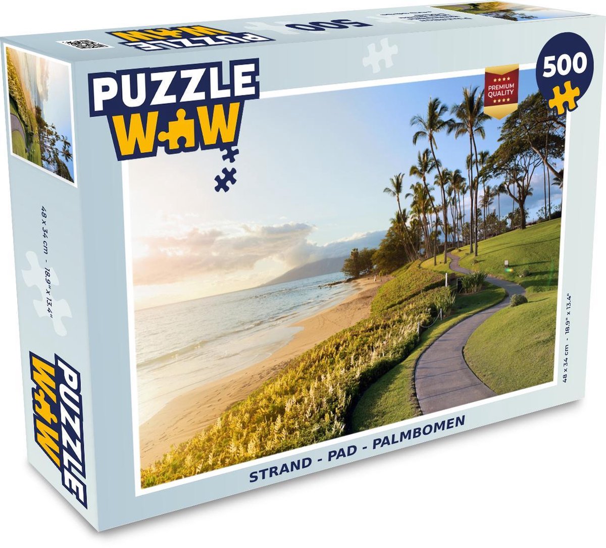 Puzzel - Puzzel 500 stukjes - Strand - Pad - Palmbomen - Legpuzzel