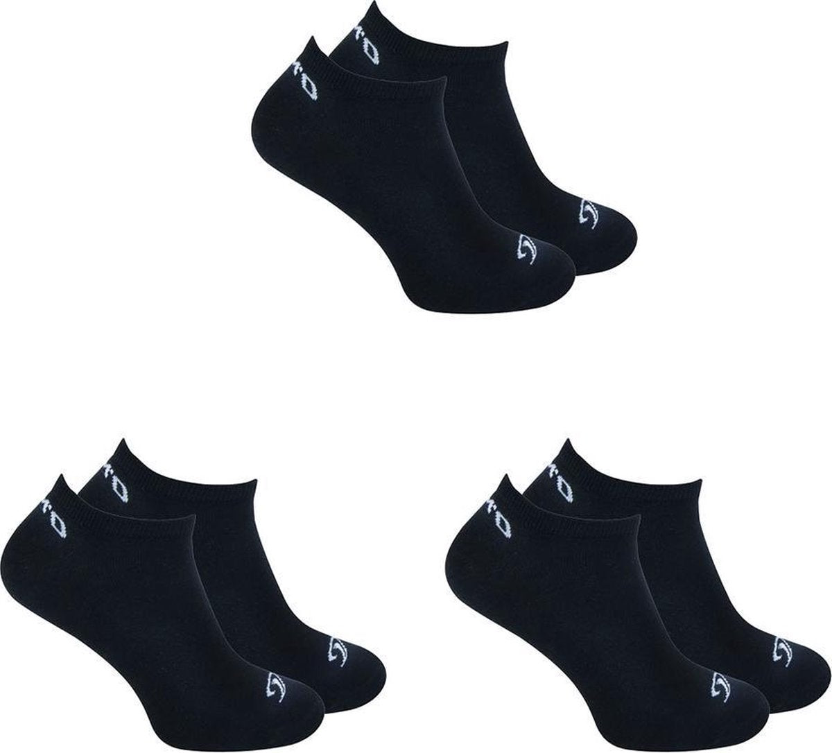 6-Pack O'Neill Lage Koele Sneakersokken Unisex 730003 Zwart - Maat 43-46