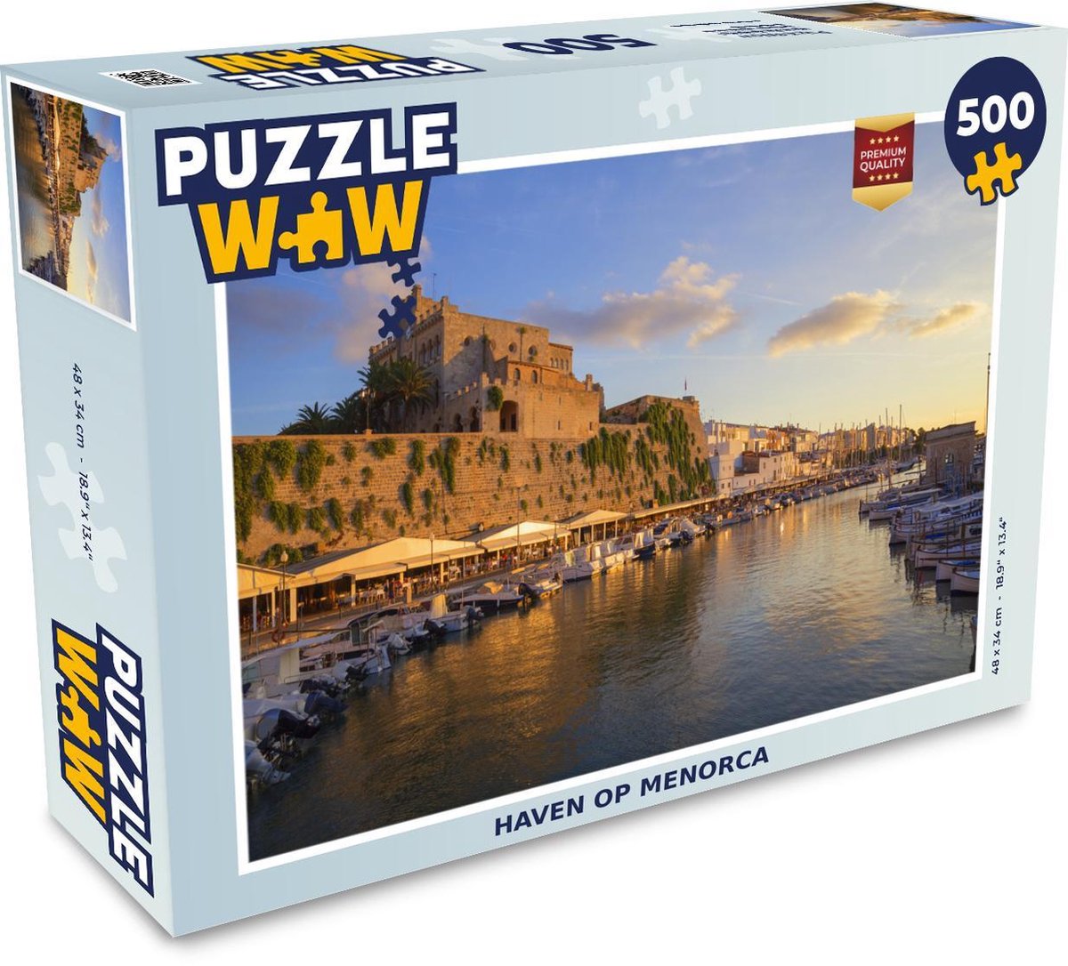 Puzzel 500 stukjes Menorca - Haven op Menorca PuzzleWow heeft +100000 puzzels