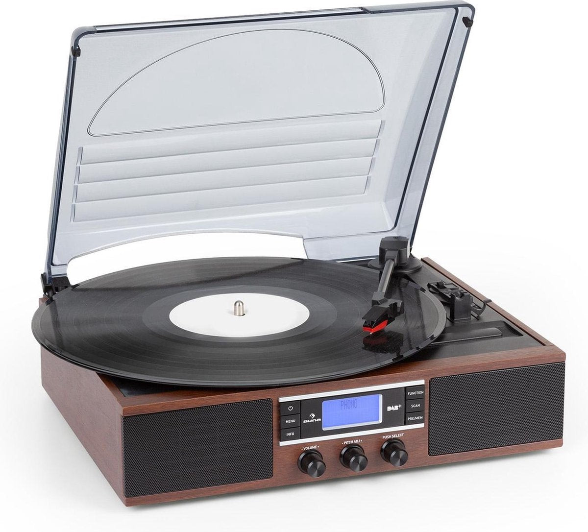 TT-138 DAB platenspeler DAB+/FM snaaraandrijving 33/45 RPM line-out