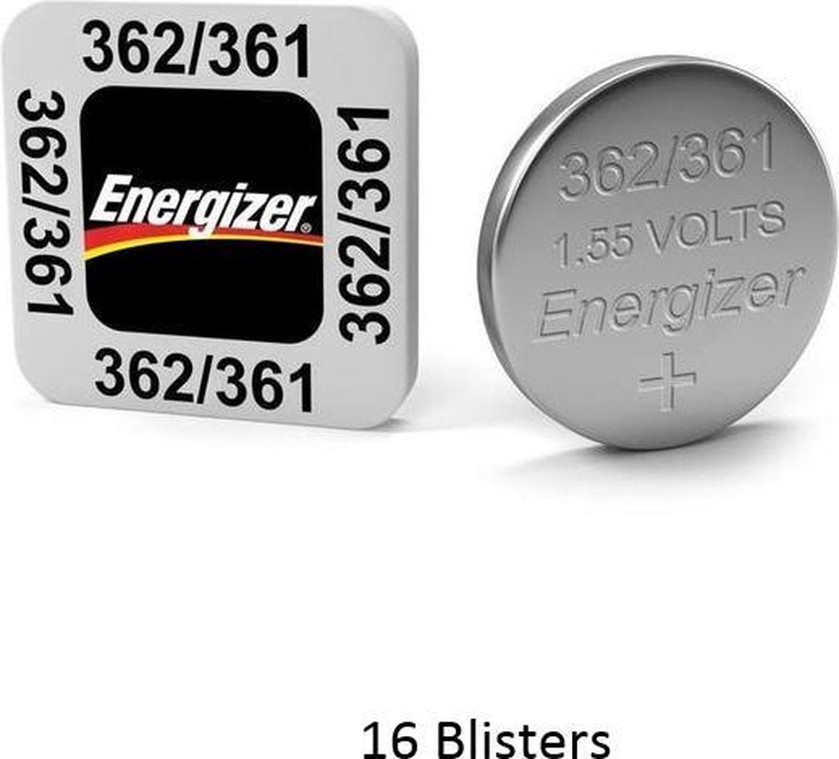 16 stuks (16 blisters a 1 stuk) Energizer 362 / 361 Horloge batterij Zilver Oxide SR721SW
