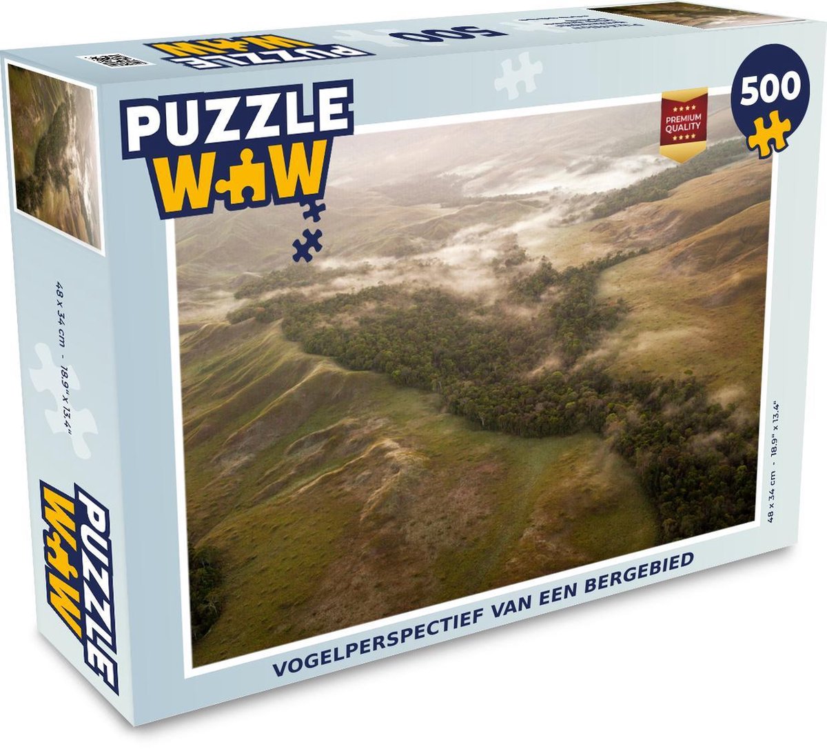 Puzzel Vogelperspectief Zuid-Amerika 500 stukjes - Vogelperspectief van een bergebied