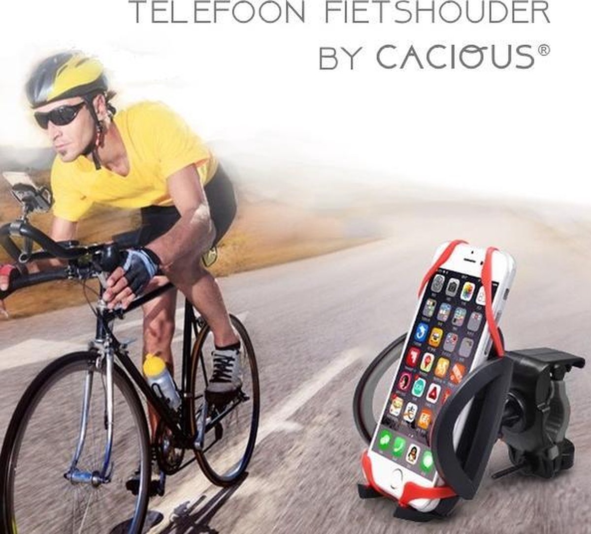 Cacious Telefoon Houder voor Fiets of Motor - Universele fietshouder o.a. voor Samsung Galaxy S6