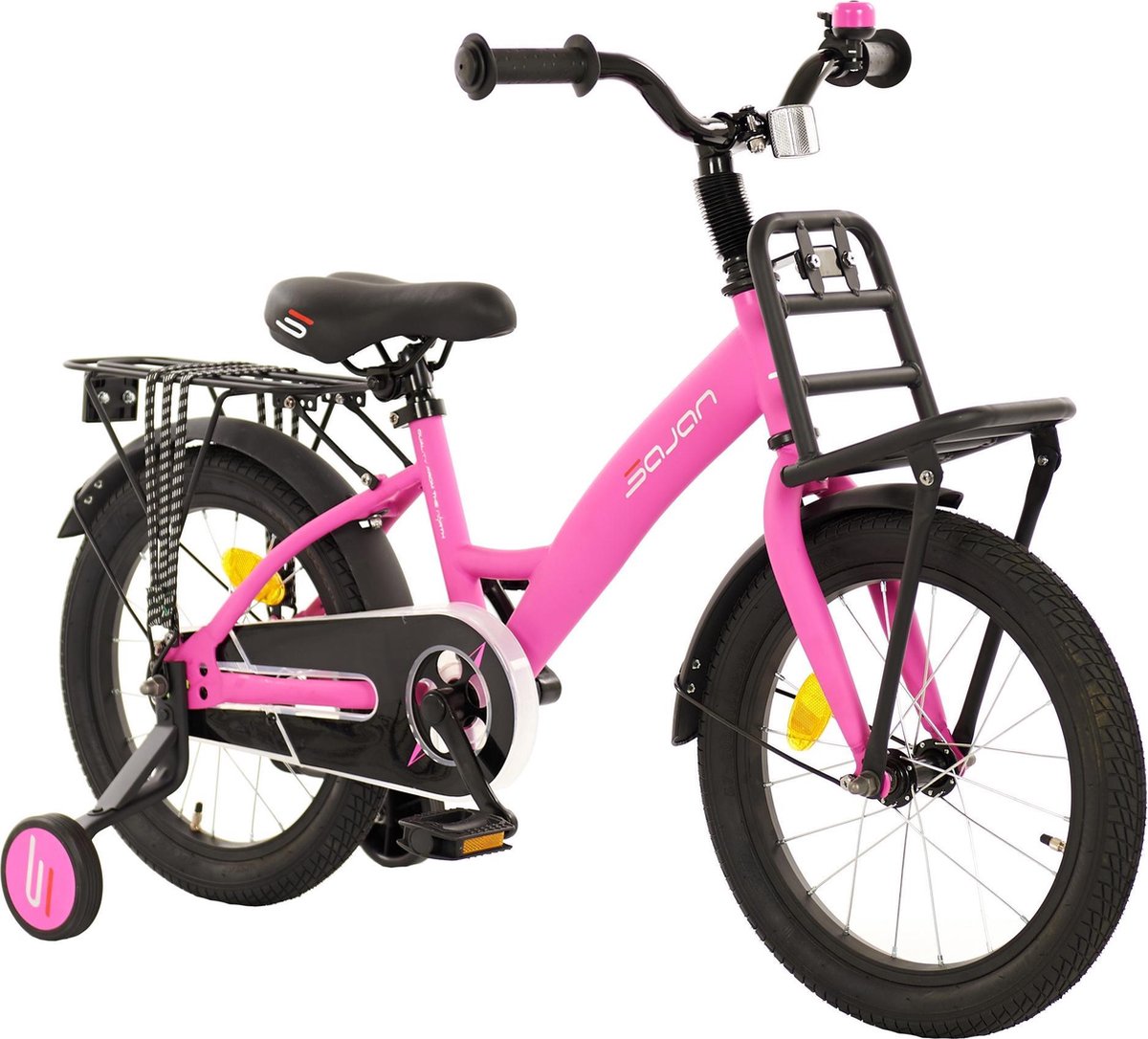 Sajan Kinderfiets - 16 inch - Mat-Roze - Meisjesfiets