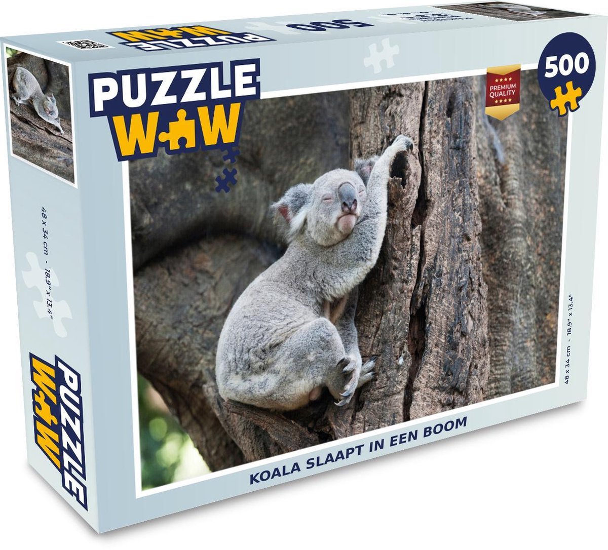 Puzzel - 500 stukjes - Koala slaapt in een boom