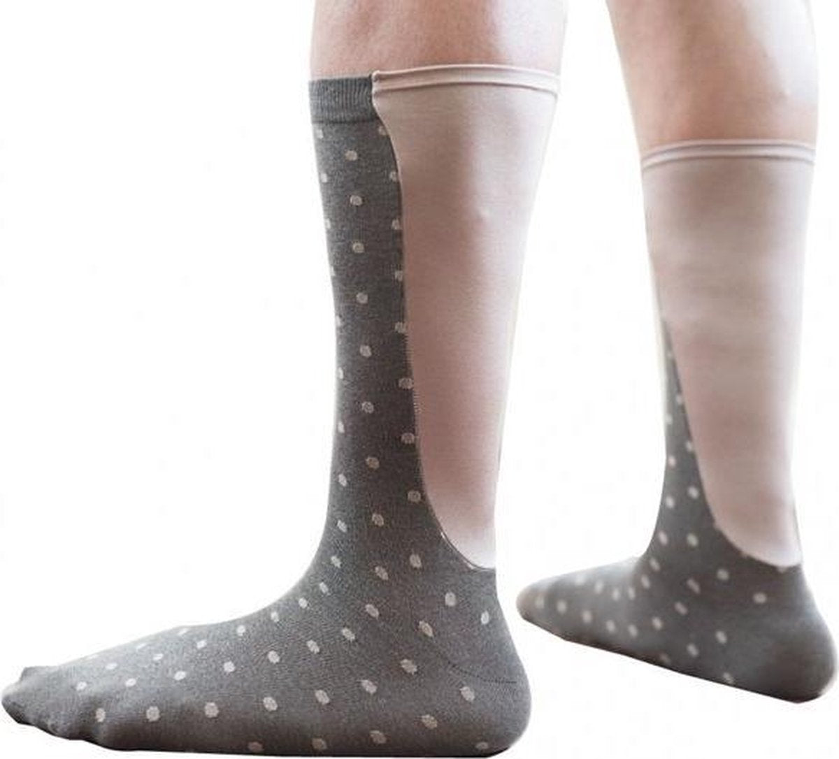 Unisex - kuithoogte - stip - bruin 43 - 46 - Xpandasox