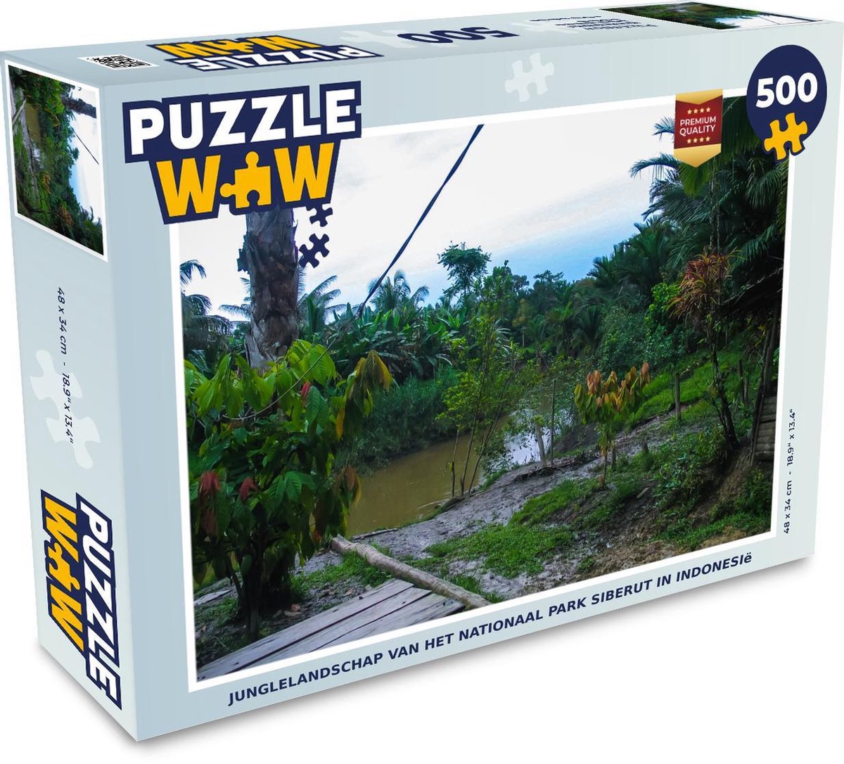 Puzzel Siberut 500 stukjes - Junglelandschap van het Nationaal park Siberut in Indonesië