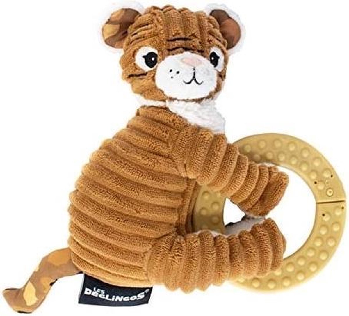 Les Deglingos Bijtring Tijger Junior Pluche Bruin