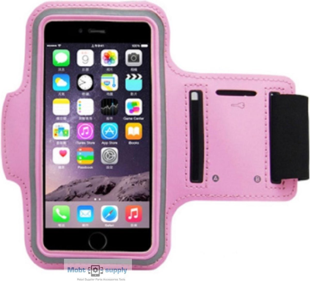 Mobtsupply ROZE Sportarmband(5.5 tot 6.0 Inch) inclusief Sleutelhouder + Kaarthouder