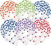 6 Hart Confetti Ballon