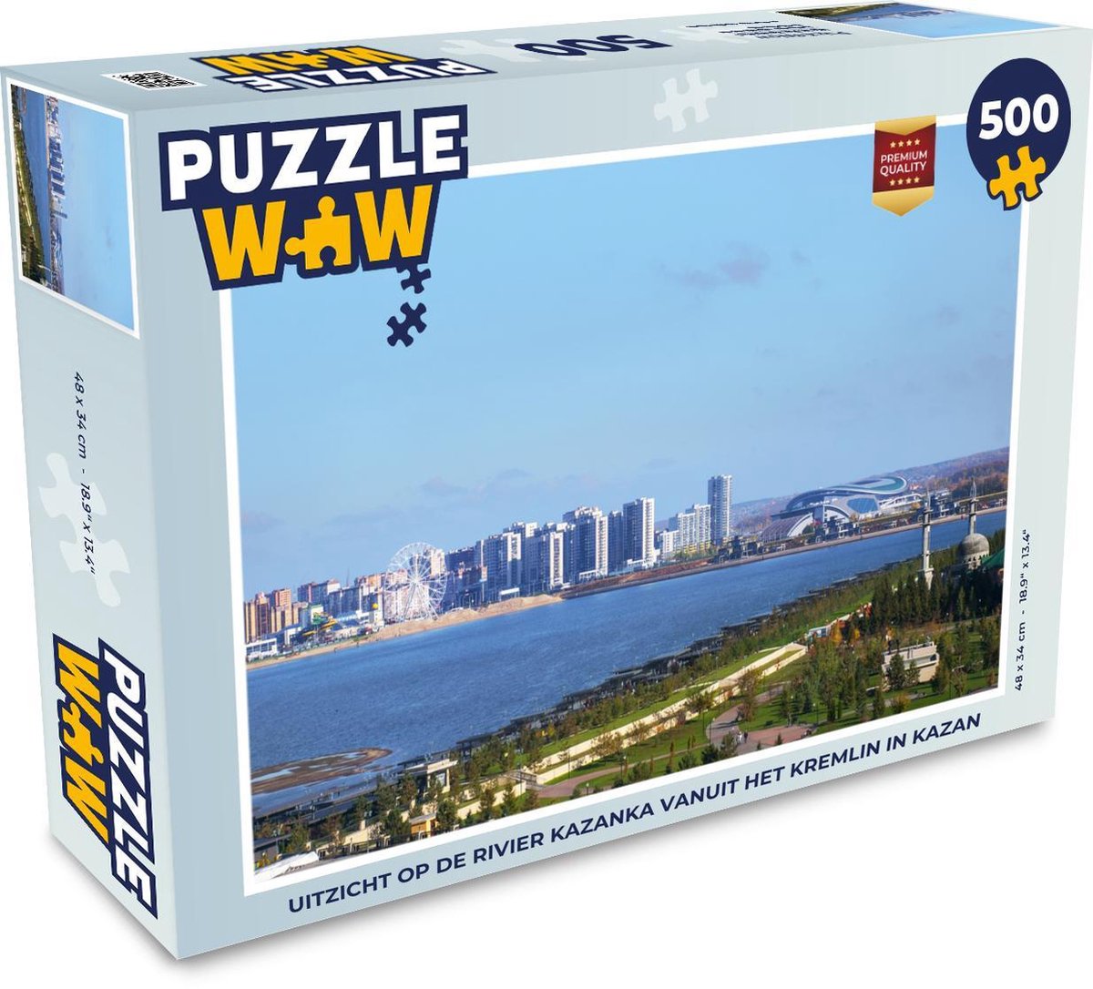 Puzzel 500 stukjes Kazan - Uitzicht op de rivier Kazanka vanuit het Kremlin in Kazan PuzzleWow heeft +100000 puzzels