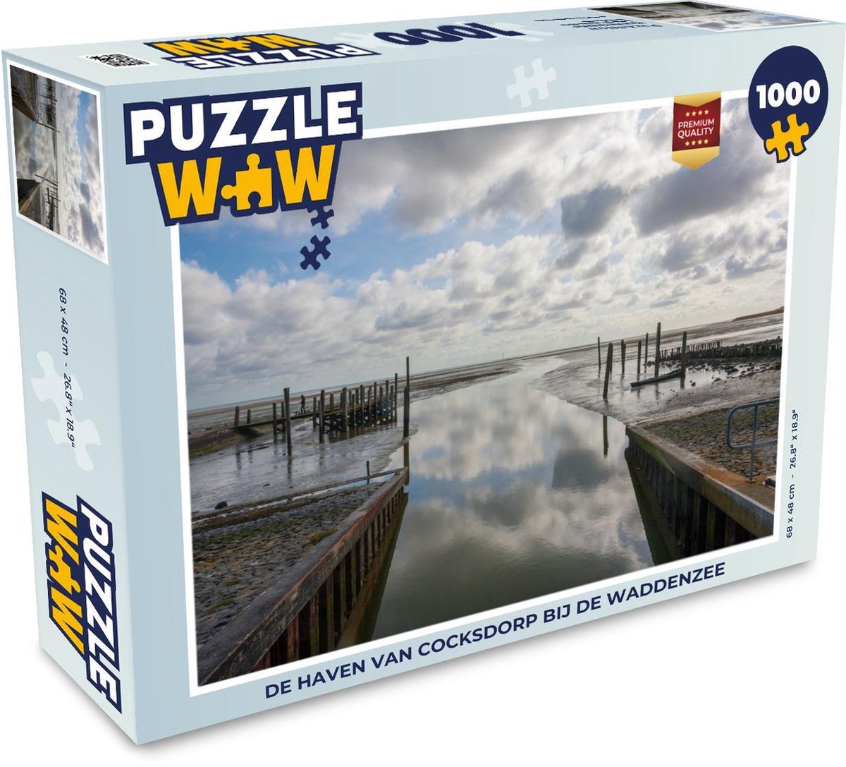 Puzzel 1000 stukjes volwassenen Waddenzee 1000 stukjes - De haven van Cocksdorp bij de Waddenzee  - PuzzleWow heeft +100000 puzzels