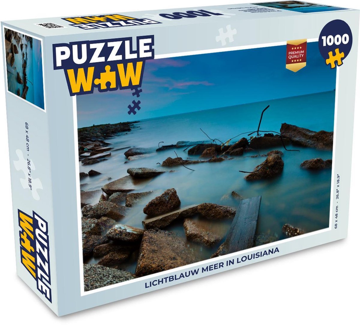 Puzzel 1000 stukjes volwassenen Louisiana 1000 stukjes - Lichtblauw meer in Louisiana  - PuzzleWow heeft +100000 puzzels