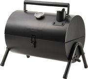 Gusta Barbecue Grill en Smoker - Grilloppervlak (LxB) 22 x 18 cm - Met Thermometer - Zwart
