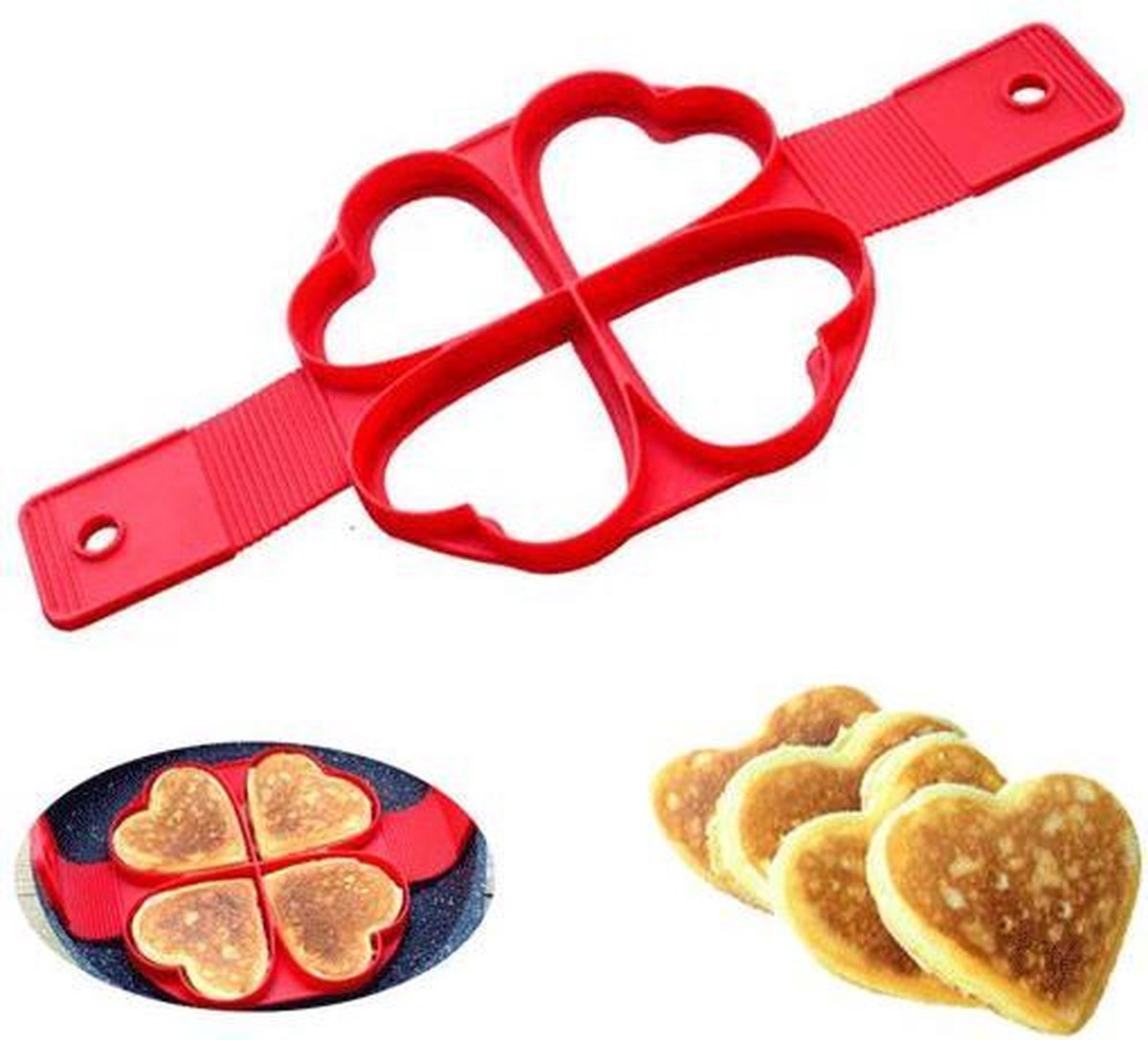Siliconen Bakvorm Ei Pannenkoek – Bakvorm Flipper – Model Hartje