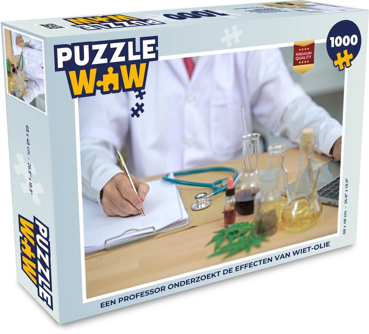 Puzzel 1000 stukjes volwassenen Wiet olie 1000 stukjes - Een professor onderzoekt de effecten van wiet-olie  - PuzzleWow heeft +100000 puzzels