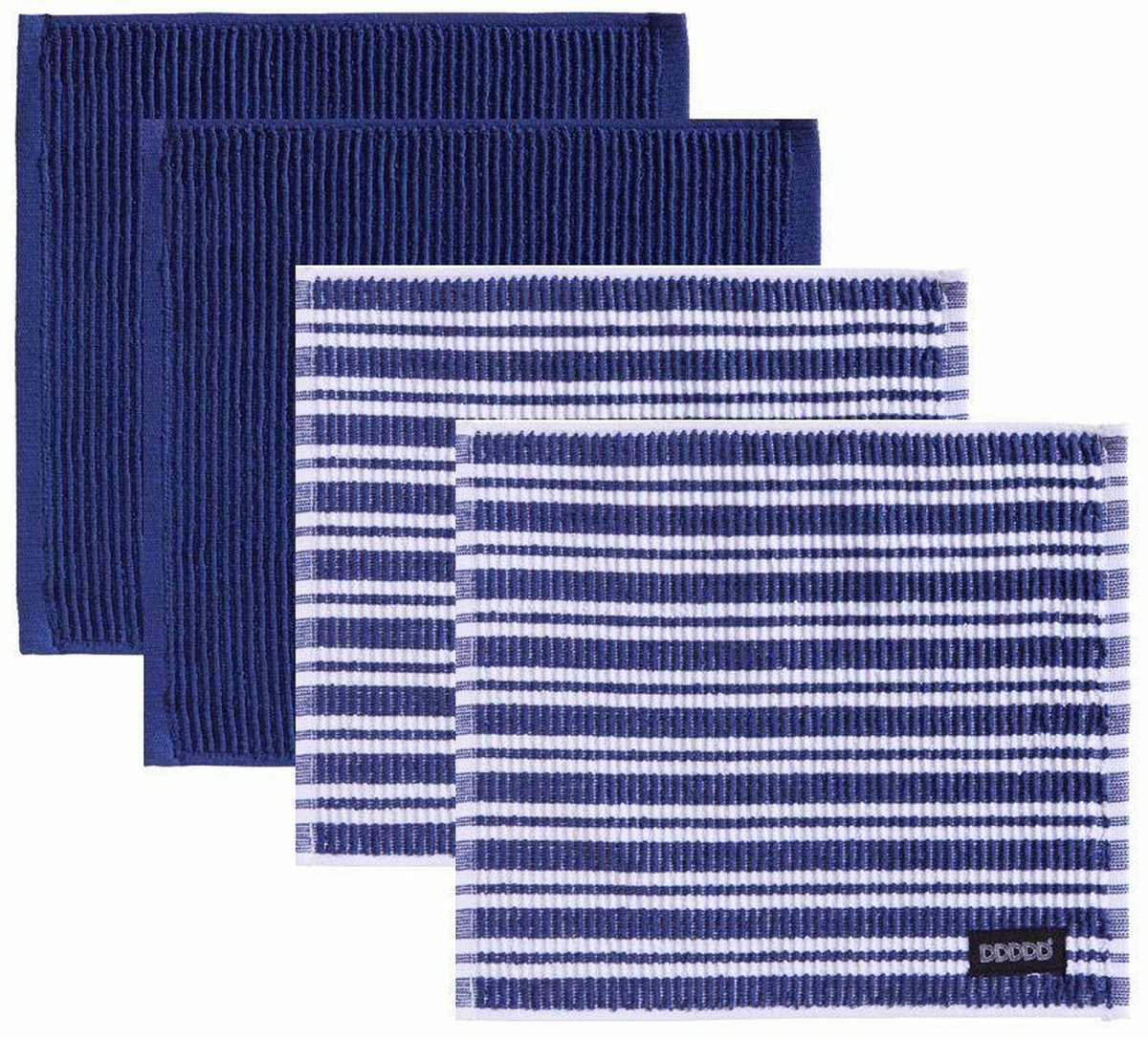 DDDDD Vaatdoek Basic Neutral Blue/Classic Blue (2 + 2 stuks)