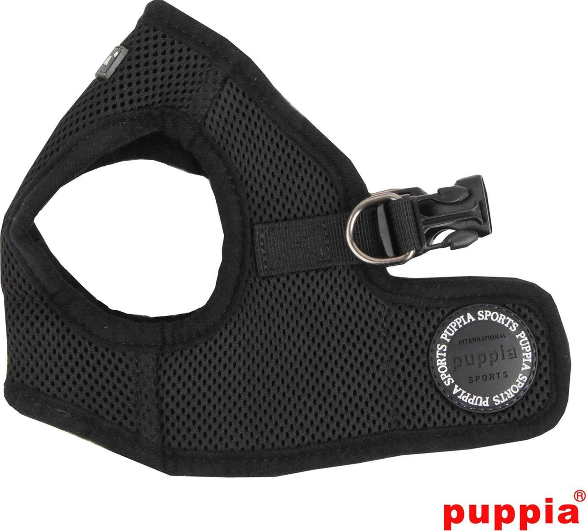 Puppia Soft vest hondenharnas - M - Zwart