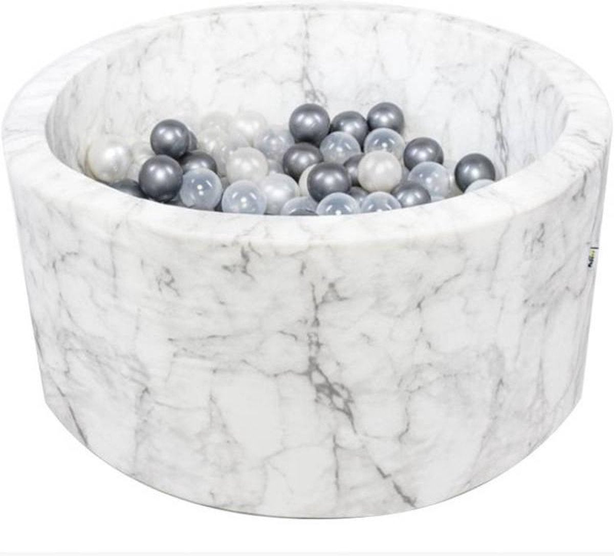 Ballenbak XL rond 90x40 White Marble Misioo