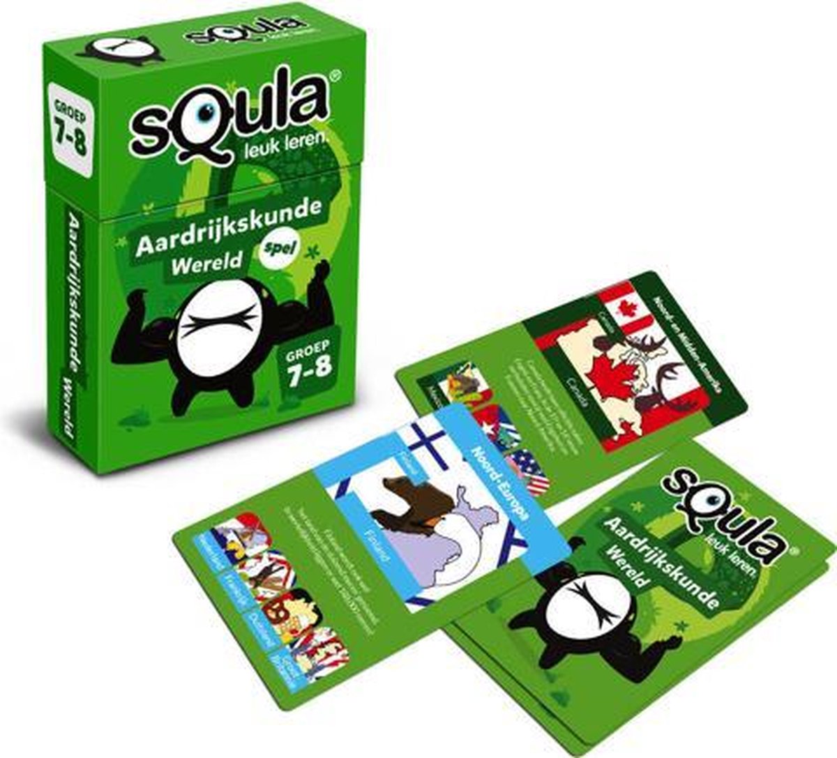 Squla kaartspel Aardrijkskunde - wereld - groep 7/8