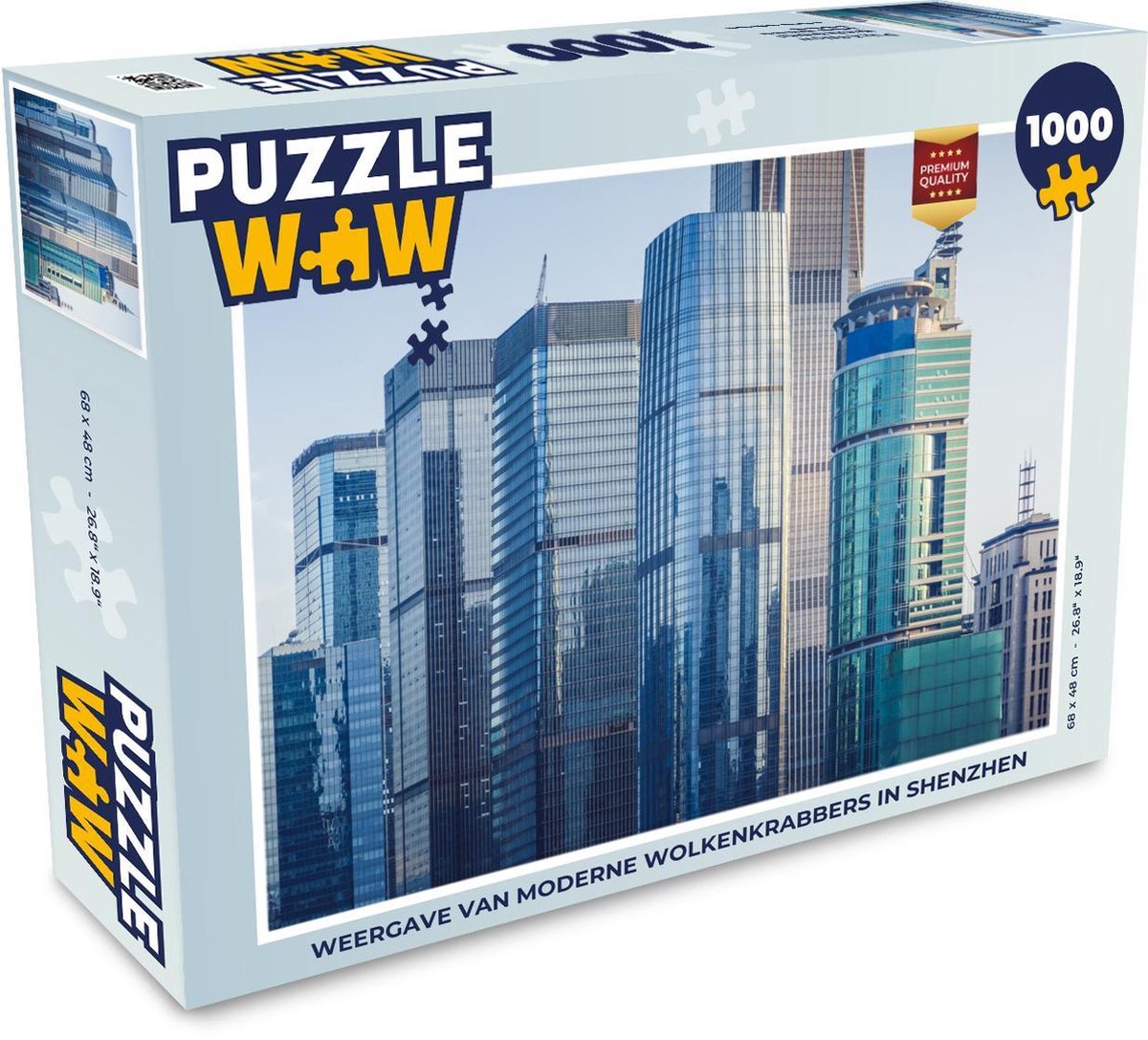 Puzzel 1000 stukjes volwassenen Shenzhen 1000 stukjes - Weergave van moderne wolkenkrabbers in Shenzhen  - PuzzleWow heeft +100000 puzzels