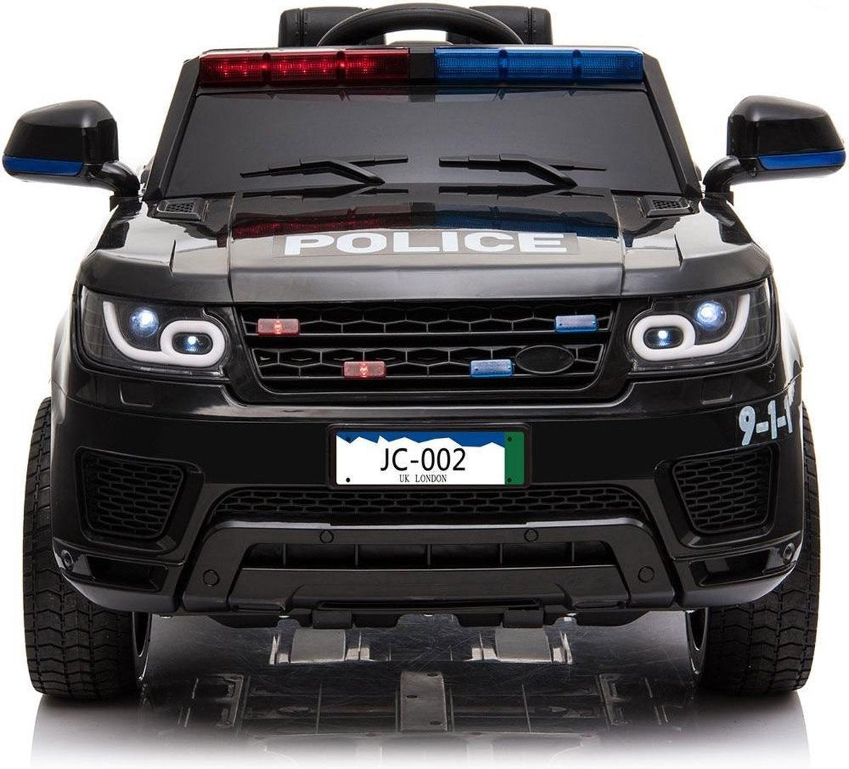 Politie Land Rover - Elektrische Kinderauto - Sterke Accu - Zwart