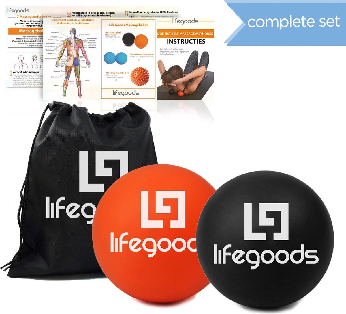 LifeGoods Triggerpoint Massage Ballen - Complete Set