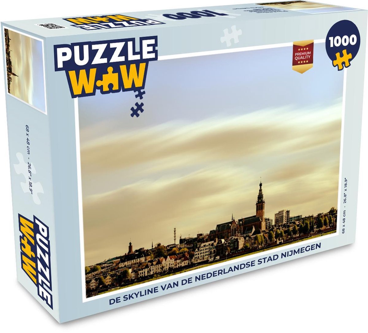 Puzzel 1000 stukjes volwassenen Nijmegen 1000 stukjes - De skyline van de Nederlandse stad Nijmegen  - PuzzleWow heeft +100000 puzzels
