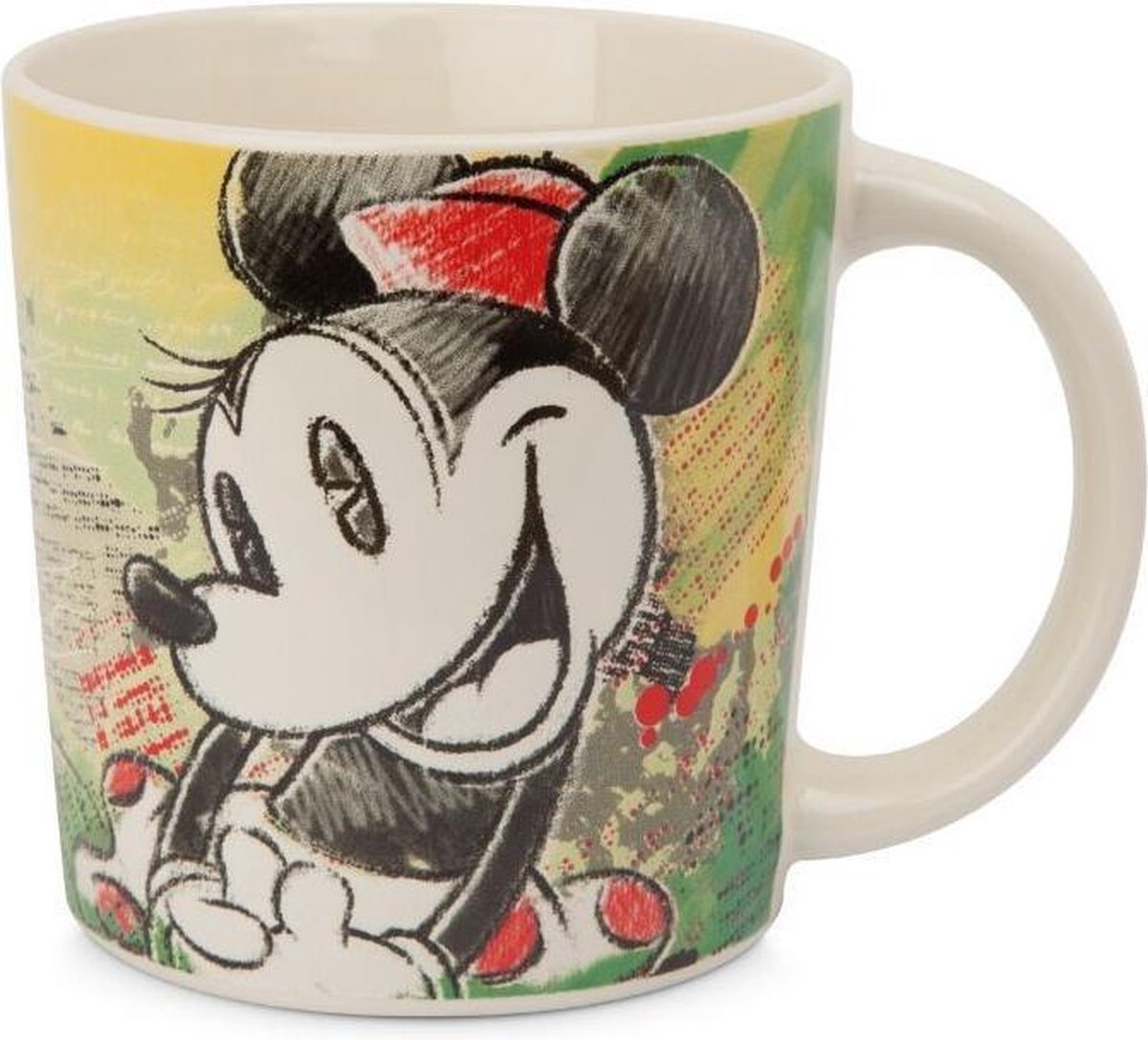 Disney Egan Mug Minnie Mouse Color FUN Ivory Green 390ml
