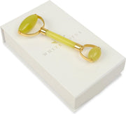 White Lotus Jade Roller Gezichtsmassage Roller - met dubbele kop