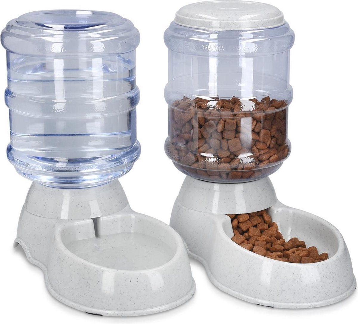 Rexa © - Automatische Dier Voeder Set van 2 - 3.8L Outdoor Pet Food and Water Dispensers Flessen voor hond