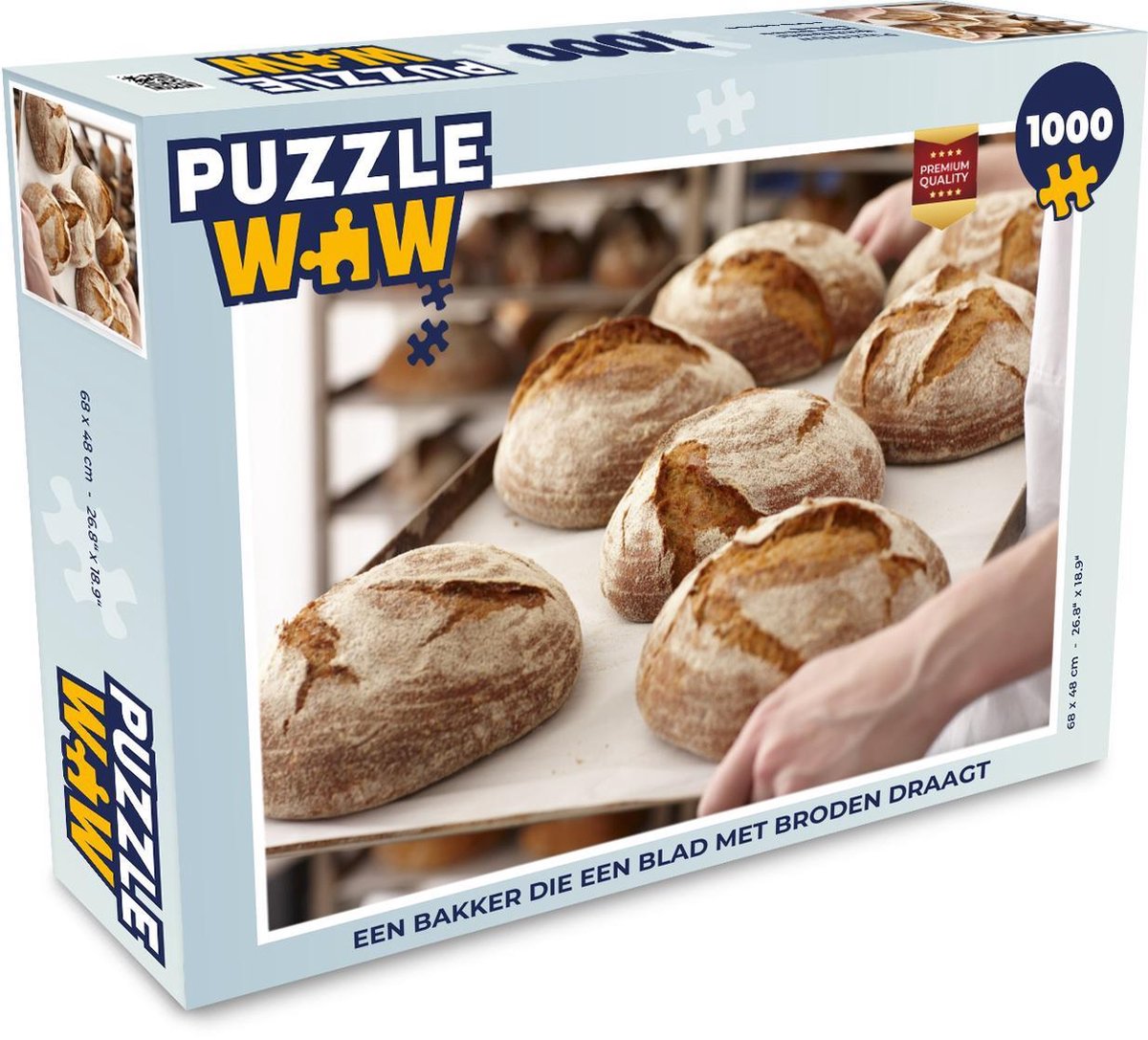 Puzzel 1000 stukjes volwassenen Bakker 1000 stukjes - Een bakker die een blad met broden draagt  - PuzzleWow heeft +100000 puzzels