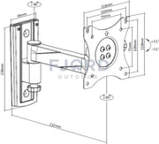 Vechline TV Steun Wandmontage 1-Arm