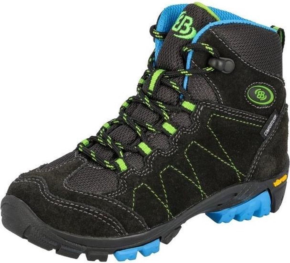 Brütting Wandelschoen Bergen High Suède Grijs/lime Maat 32