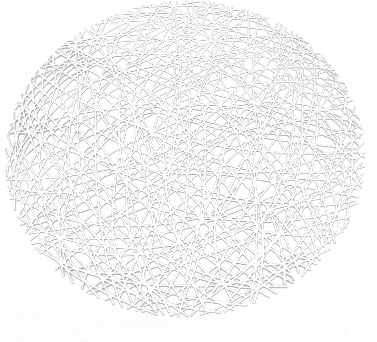 YILTEX – Placemats - Onderlegger - ∅38 cm – Rond – Kunststof – Zilver - 6st