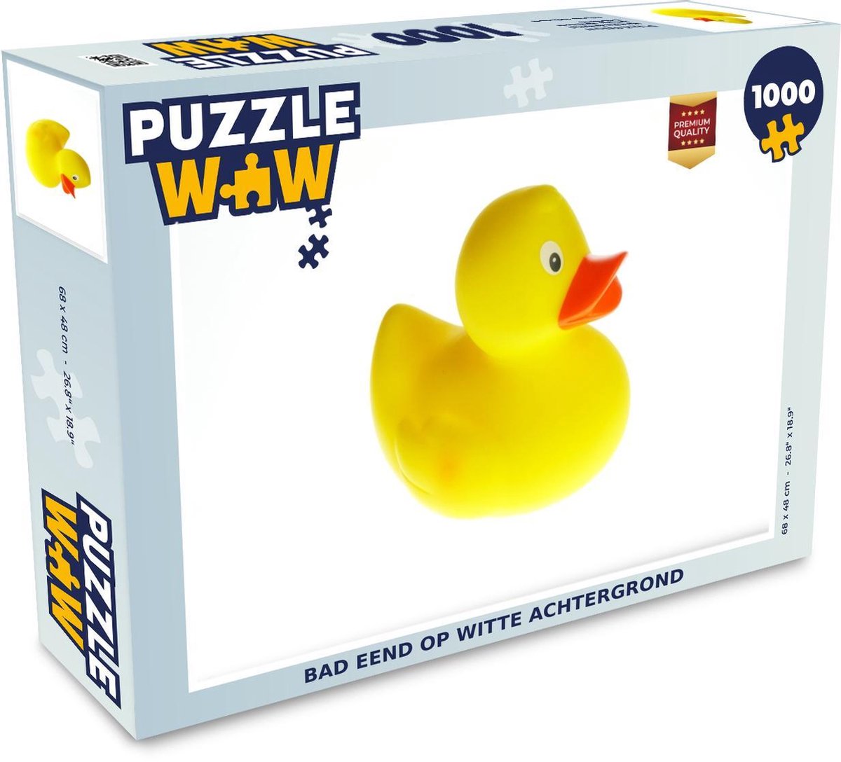 Puzzel 1000 stukjes volwassenen Bad eend op witte achtergrond 1000 stukjes - Bad eend op witte achtergrond  - PuzzleWow heeft +100000 puzzels