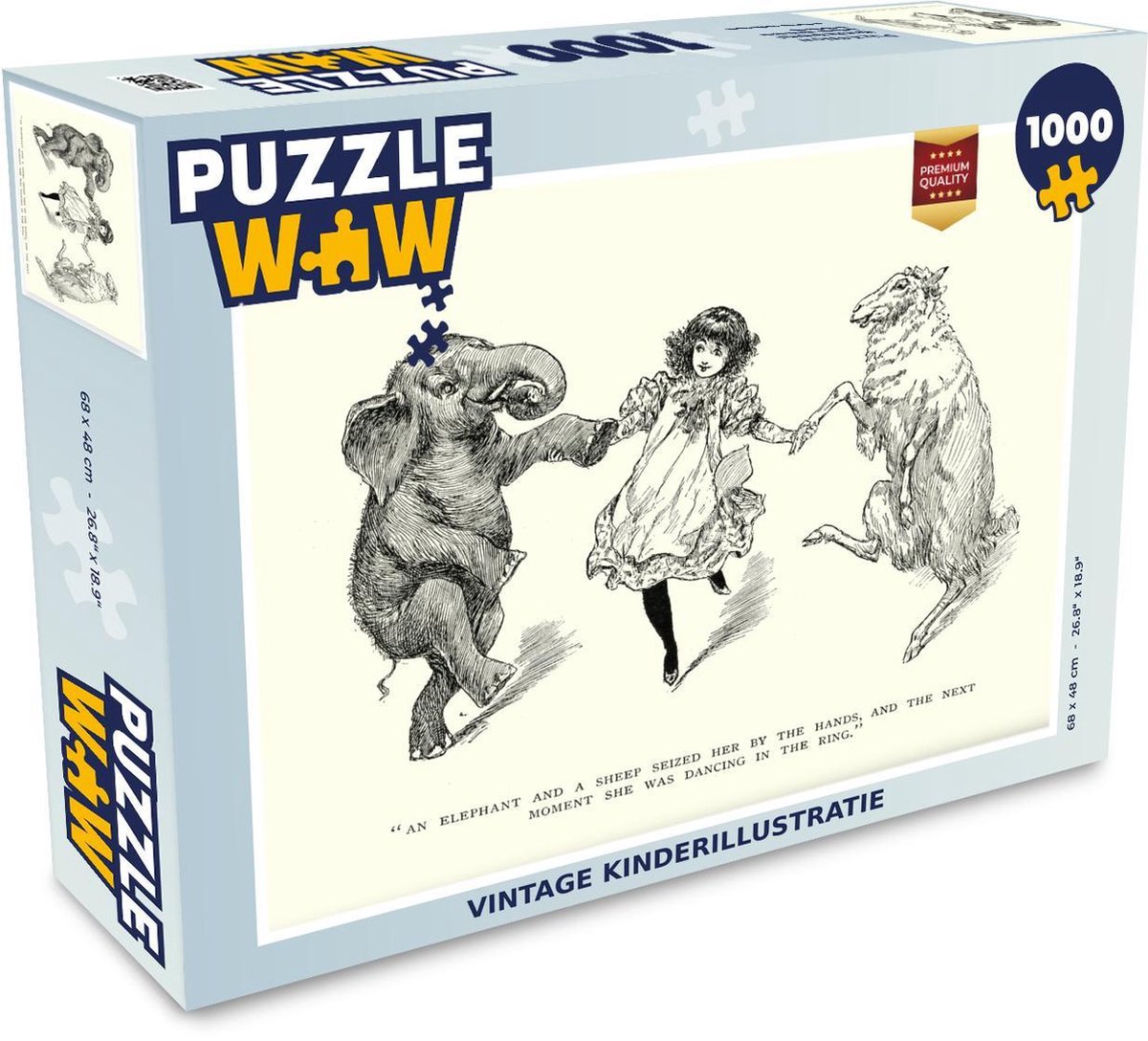 Puzzel 1000 stukjes volwassenen Humanisatie 1000 stukjes - Vintage kinderillustratie  - PuzzleWow heeft +100000 puzzels