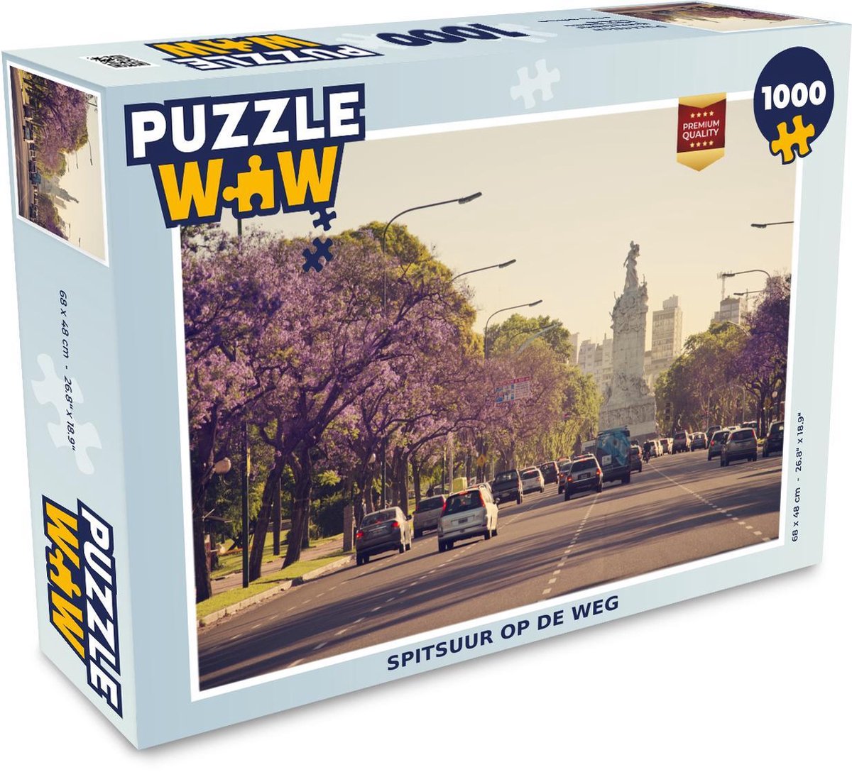 Puzzel 1000 stukjes volwassenen Jacaranda 1000 stukjes - Spitsuur op de weg  - PuzzleWow heeft +100000 puzzels