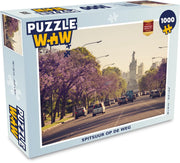 Puzzel 1000 stukjes volwassenen Jacaranda 1000 stukjes - Spitsuur op de weg  - PuzzleWow heeft +100000 puzzels