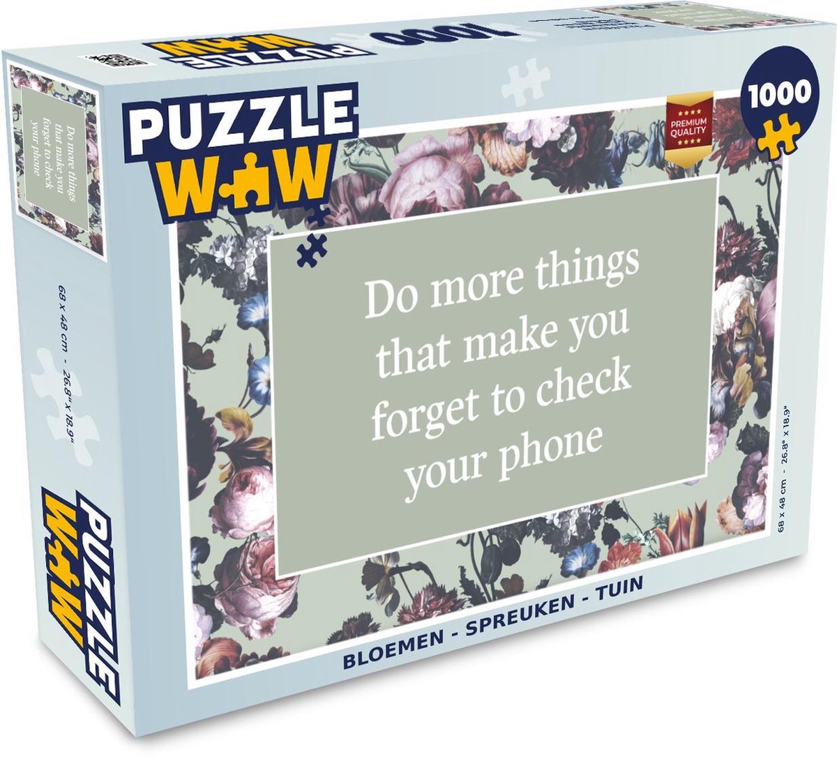 Puzzel - Puzzel 1000 stukjes volwassenen - Bloemen - Spreuken - Tuin - Legpuzzel