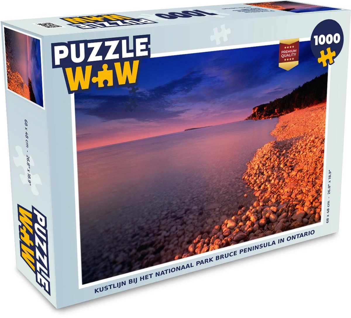 Puzzel Nationaal park Bruce Peninsula 1000 stukjes - Kustlijn bij het Nationaal park Bruce Peninsula in Ontario