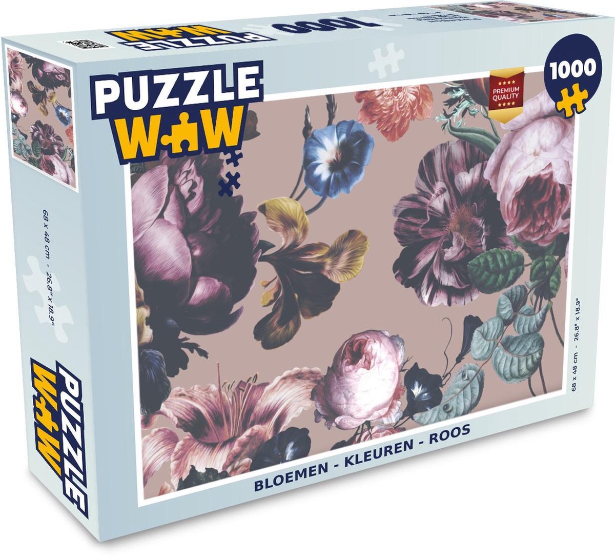 Puzzel - Puzzel 1000 stukjes volwassenen - Bloemen - Kleuren - Roos - Legpuzzel