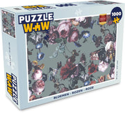 Puzzel - Puzzel 1000 stukjes volwassenen - Bloemen - Rozen - Roze - Legpuzzel