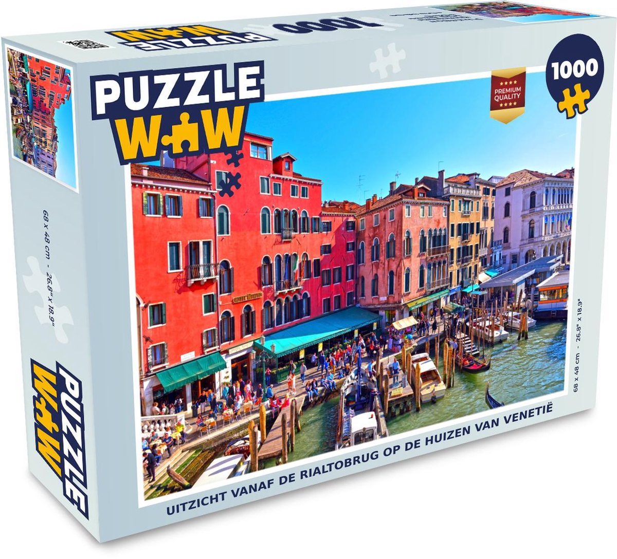 Puzzel 1000 stukjes volwassenen Rialto Bridge 1000 stukjes - Uitzicht vanaf de Rialtobrug op de huizen van Venetië puzzel 1000 stukjes  - PuzzleWow heeft +100000 puzzels